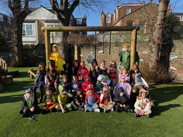 Look at our amazing Year 1 class, all looking fabulous for World Book Day!